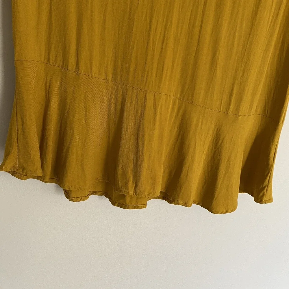 Maeve by Anthropologie Ragonda Yellow Tunic Dress Long Sleeve‎ Women's size 8